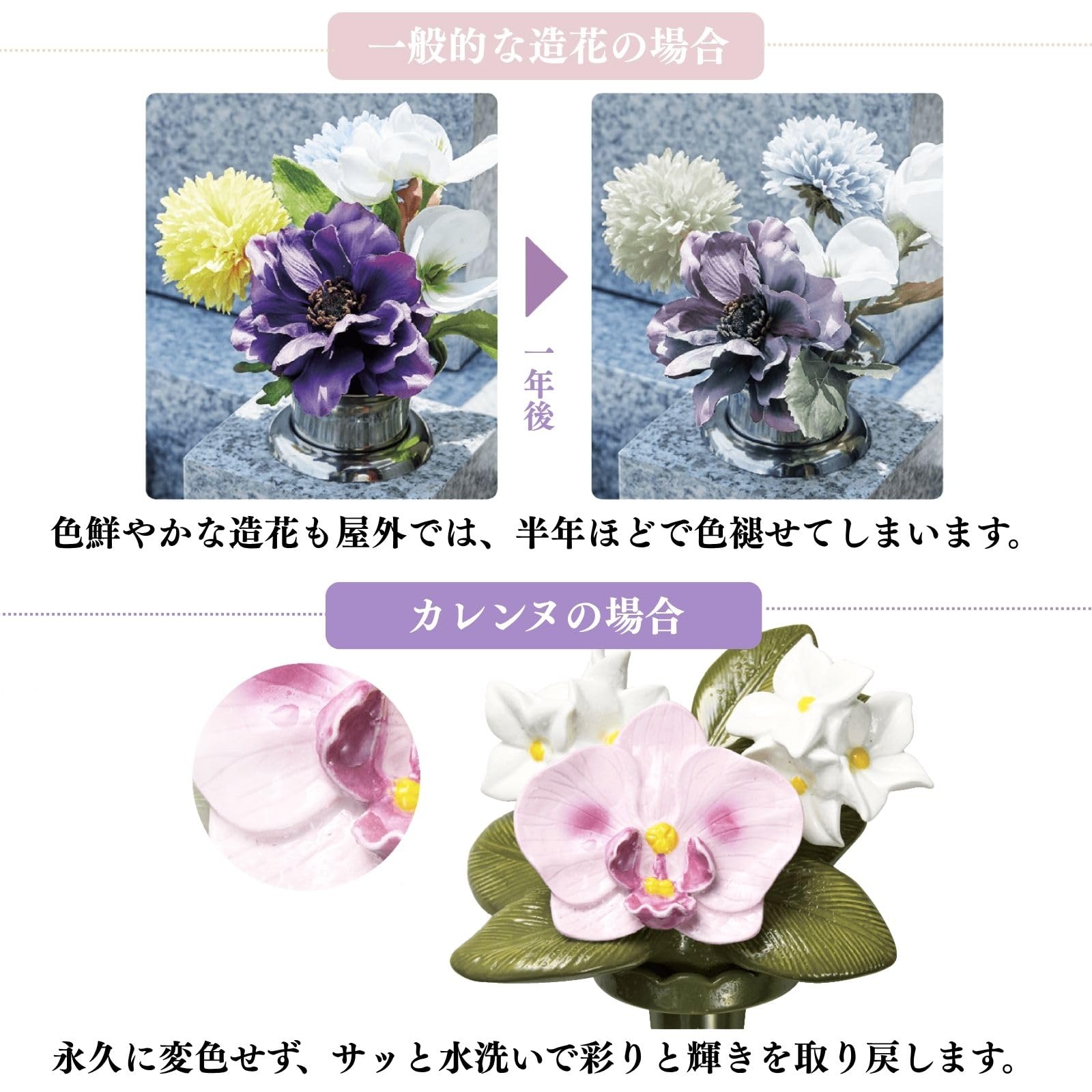 Amazon｜セトクラフト 花レンヌ 「100年 枯れない アネモネ(L) 紅白